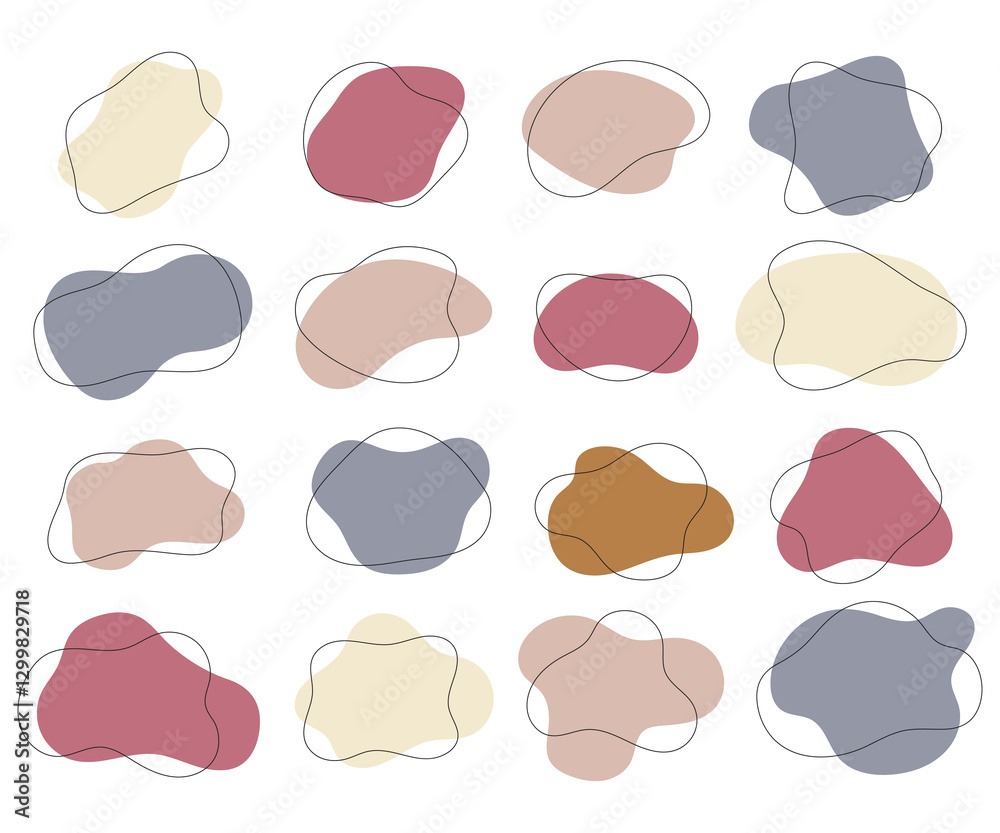 Abstract fluid shape organic blob forms collection Abstract fluid shape organic blob forms collection