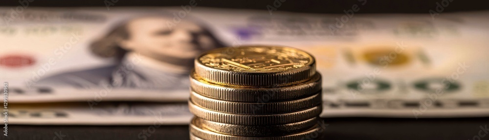 Stack of Coins and Paper Currency Investment Wealth Financial Growth Economic Prosperity Strategy Stack of Coins and Paper Currency Investment Wealth Financial Growth Economic Prosperity Strategy