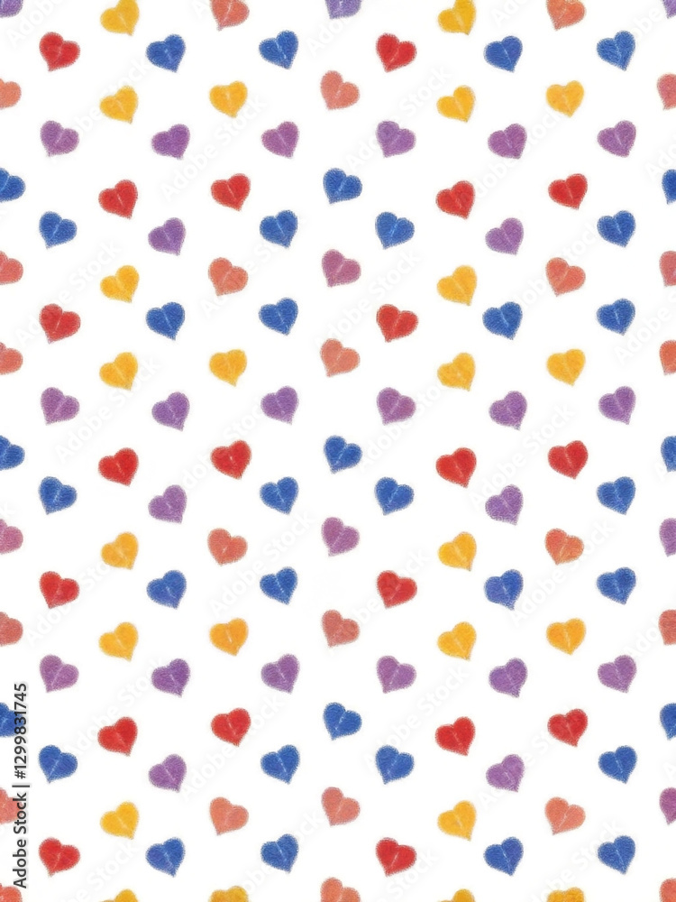 Colorful heart pattern background. (3)