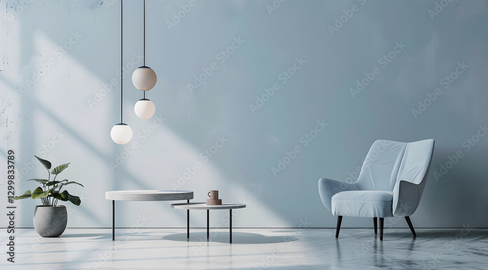 Fototapeta premium Bright and open interior decoration space 