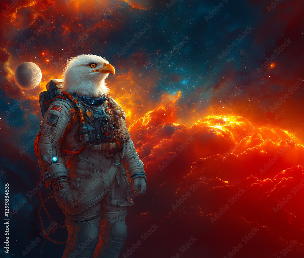 Fototapeta premium alien in space, generative ai