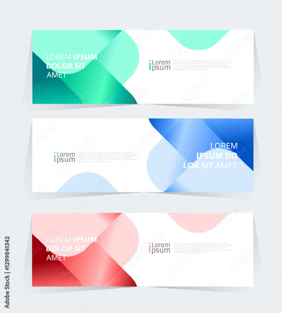 Naklejka premium Geometric banner design with Vector presentation template.