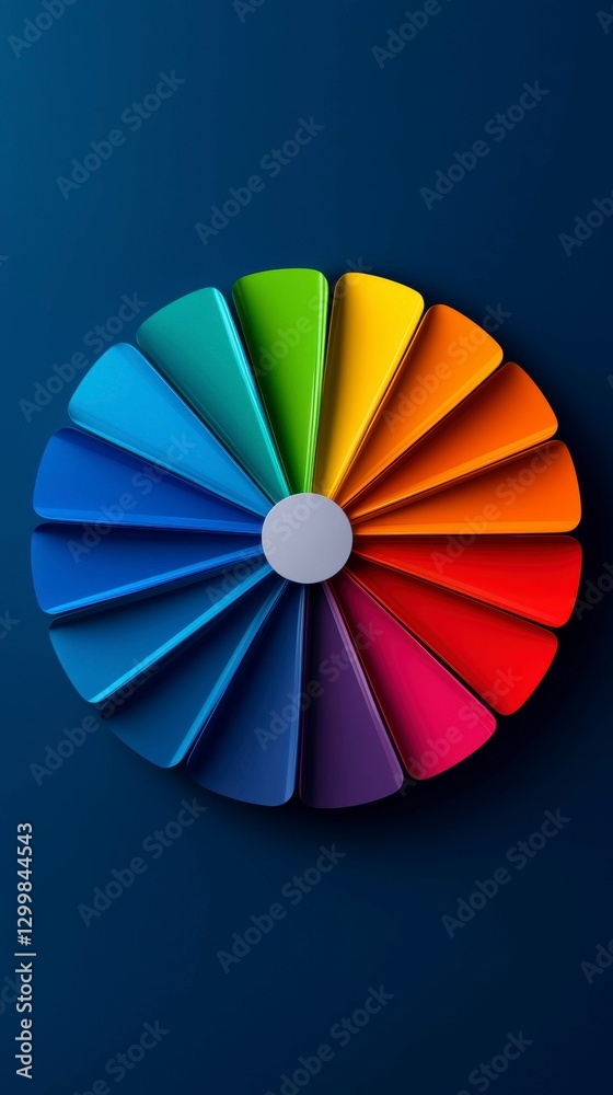 Obraz premium Colorful Circular Spectrum Design Element