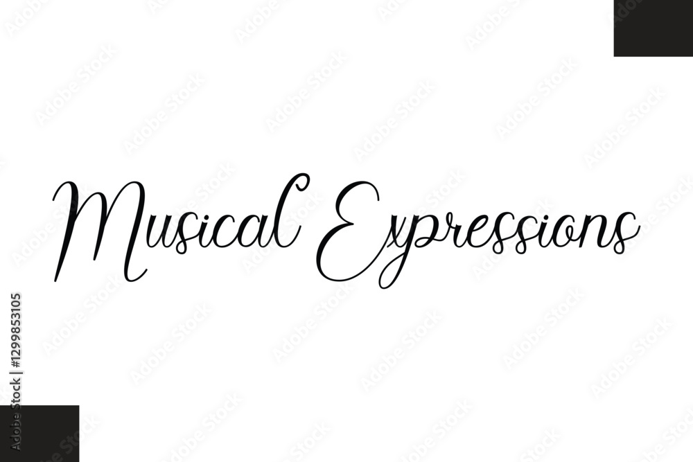 Fototapeta premium Musical Expressions Music Quote Stylish Typography Text