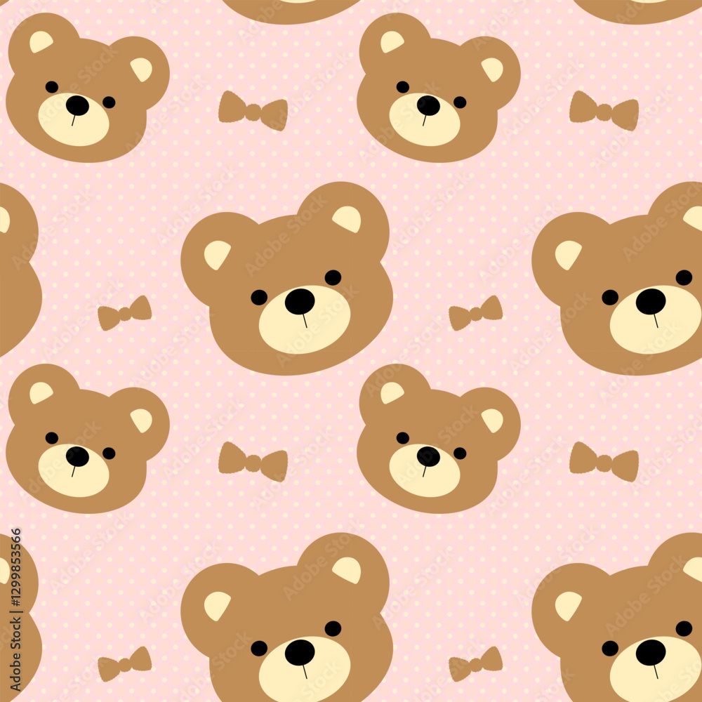 Fototapeta premium seamless background with teddy bears