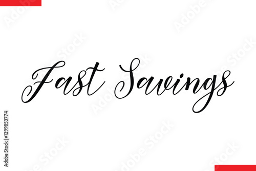 Fast Savings Design sale typography Text
