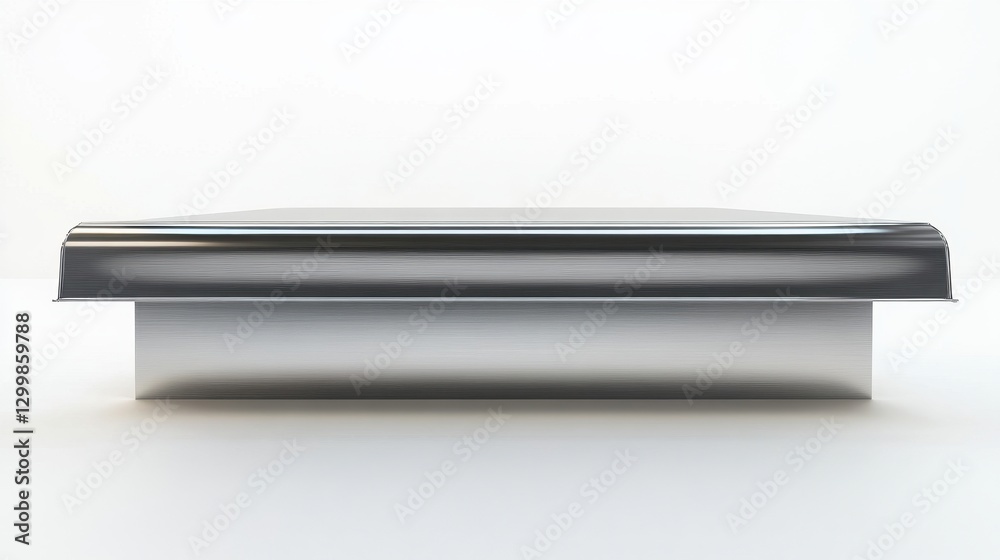 Sleek, brushed stainless steel box, modern design. Perfect for product displays, minimalist backgrounds, or architectural concepts. Sleek, brushed stainless steel box, modern design. Perfect for product displays, minimalist backgrounds, or architectural concepts.