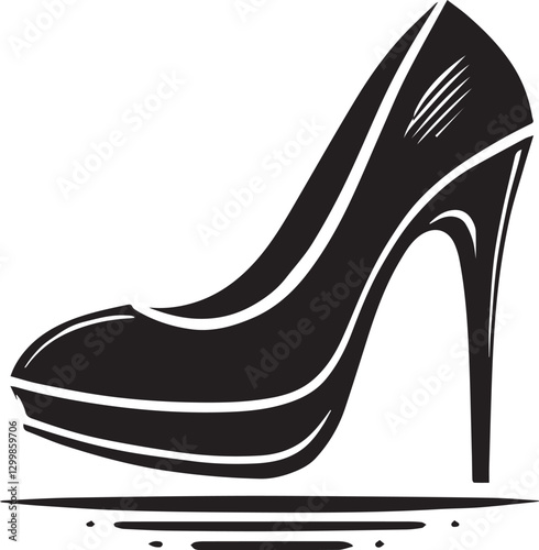 vector illustration of a shoe, shoe silhouette vector design, shoe vector illustration, shoe logo vector, shoe silhouette vector black and white