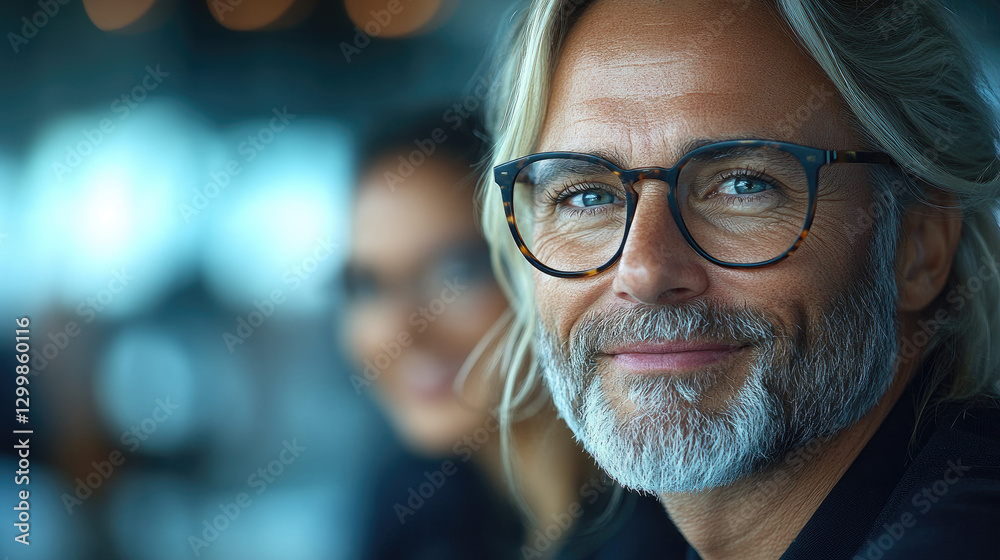 Confident man in glasses, business meeting Confident man in glasses, business meeting