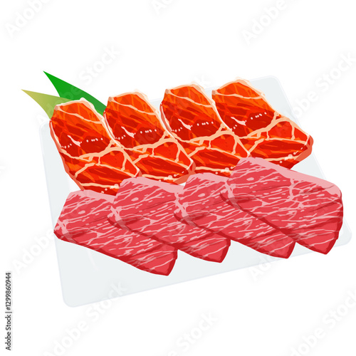 焼肉_カルビ_イラスト