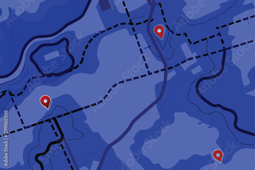 Create a detailed image of a survey map overlaid on a topographic terrain map, showcasing elevation contours and survey points.  High-resolution, realistic rendering.