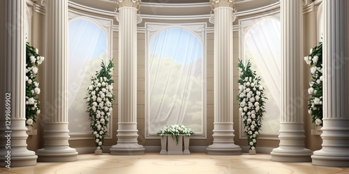 Classic luxury wedding ceremony for backdrop 
