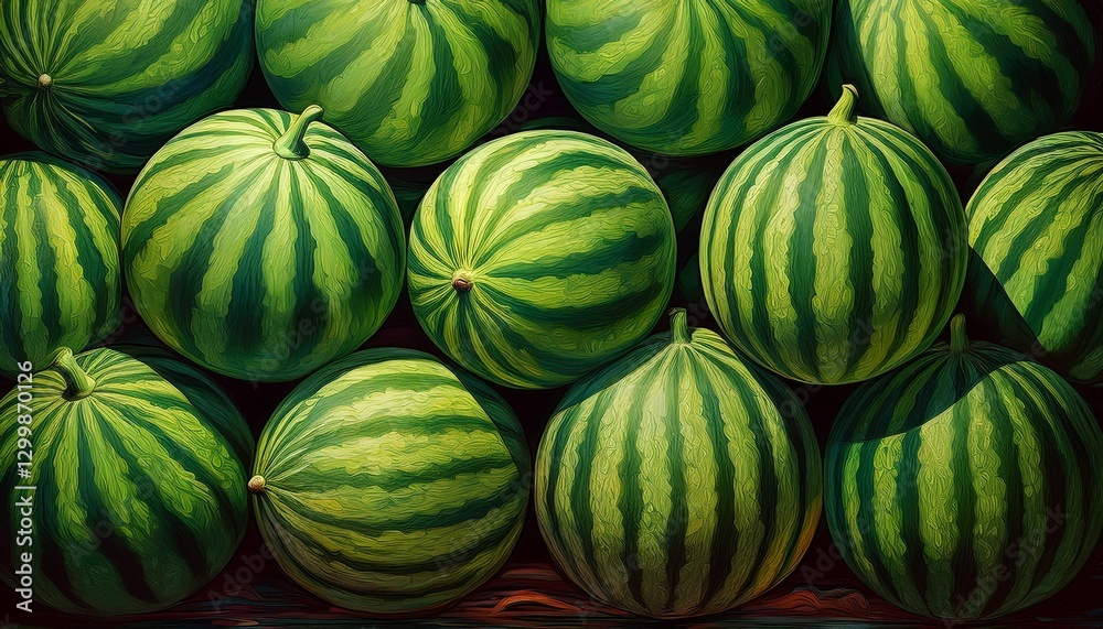 stacking watermelons background. Generated image stacking watermelons background. Generated image