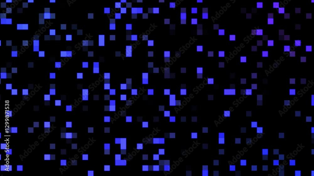 Neon Blocks Moving Background Animation in 4K, neon block background animation, neon glowing blocks, neon seamless loop animation