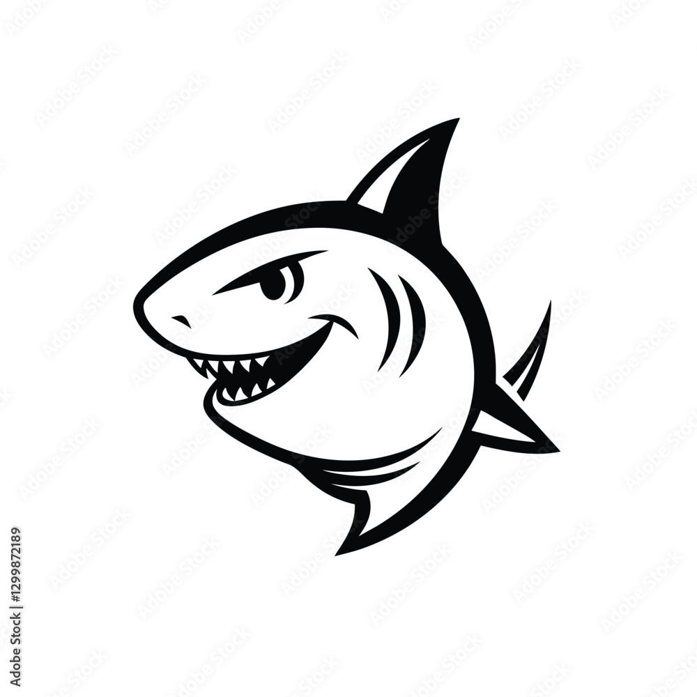 Shark head line art on white background, ideal for logos, tattoos, branding, and marine-themed designs. Shark head line art on white background, ideal for logos, tattoos, branding, and marine-themed designs.