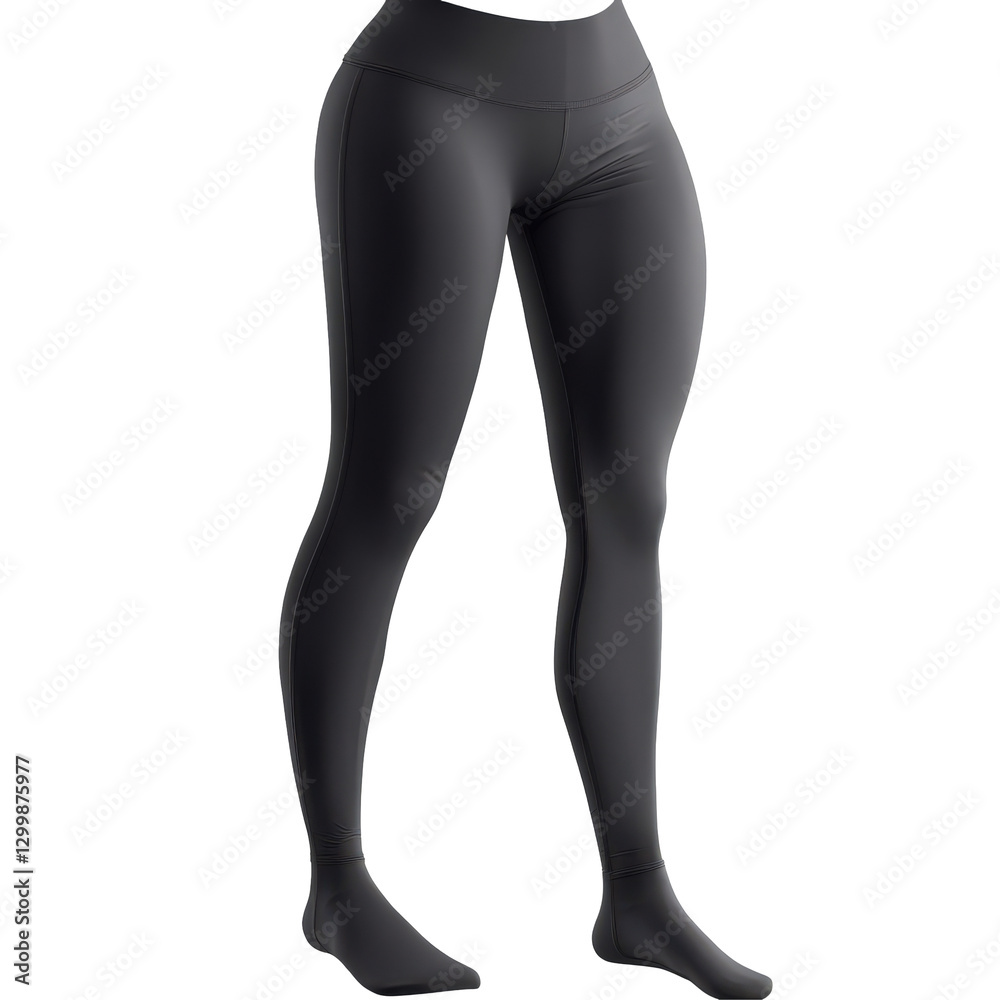 Leggings mockup on transparent background for fitness apparel design presentation Leggings mockup on transparent background for fitness apparel design presentation