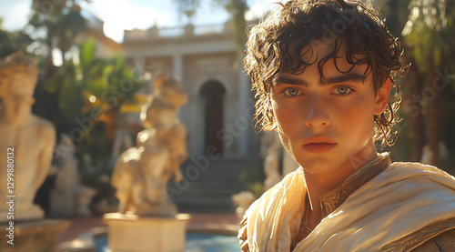 a cinematic still of the roman emperor tiberius,
