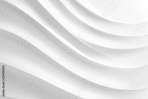 Elegant flowing waves in a gradient white abstract backdrop