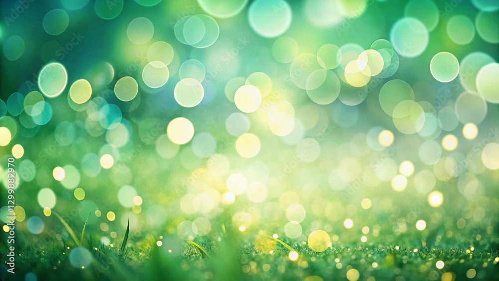 Obraz premium Serene Pale Green Bokeh Background with Copy Space for Text or Logo - Perfect for Websites and Marketing Materials