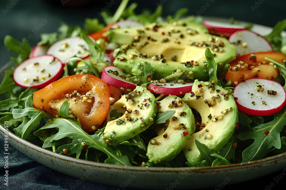 Fresh Avocado Salad With Tomatoes And Radishes Fresh Avocado Salad With Tomatoes And Radishes