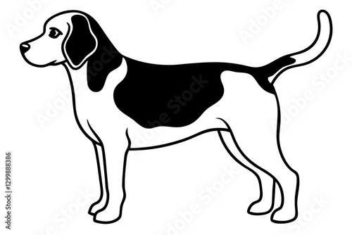 Beagle Dog Silhouette vector illustration