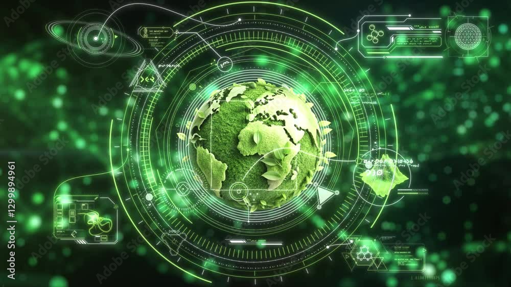 Green planet earth showing ecology and environmental conservation