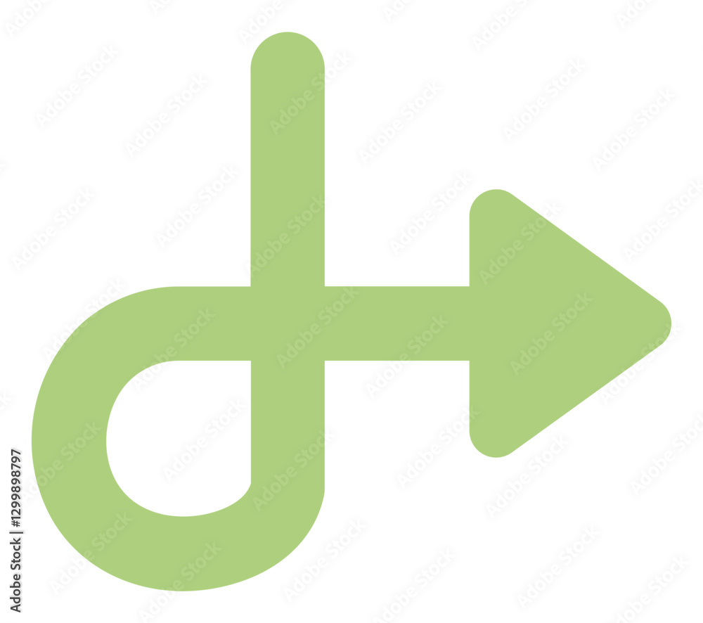 Obraz premium grüner Pfeil