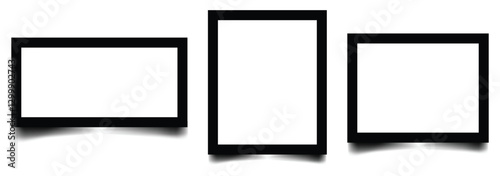  Set of Polaroid photo frame mockup.  empty photo frame set. different style empty photo frames . eps 888.