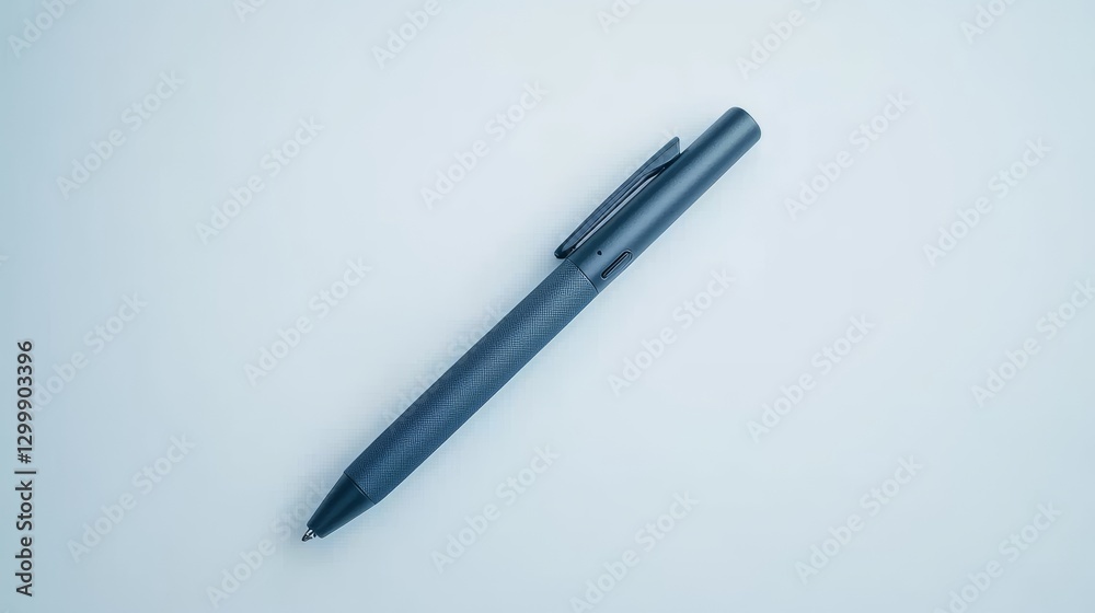 Sleek pen on white, a closeup of elegant design and professional appeal for modern workspace Sleek pen on white, a closeup of elegant design and professional appeal for modern workspace