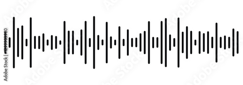 Black soundwave frequency icon set. music symbol, sound wave. podcast player interface. vector illustration eps 1111.