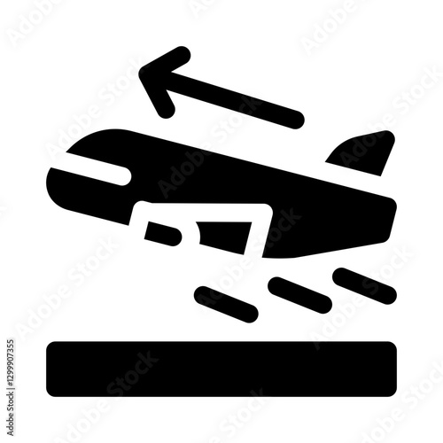 Airplane Takeoff glyph icon
