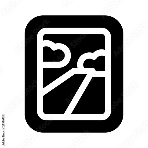 Window Seat View glyph icon