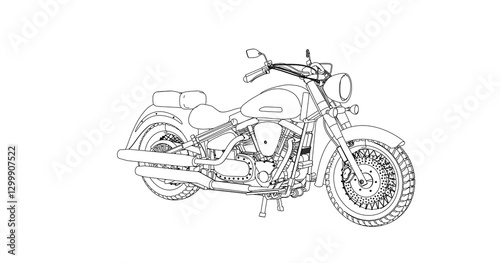 motorcycle isolated on white background