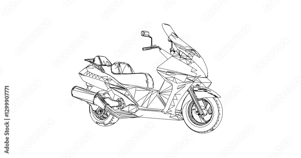 Fototapeta premium silhouette of a cyclist