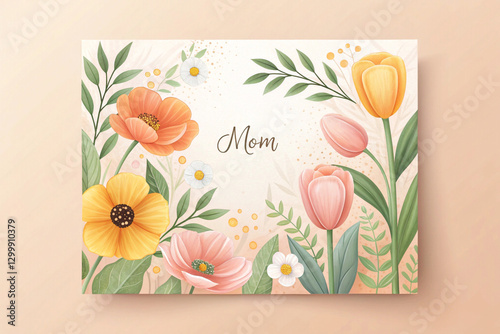 Mother's Day Card with the Word 