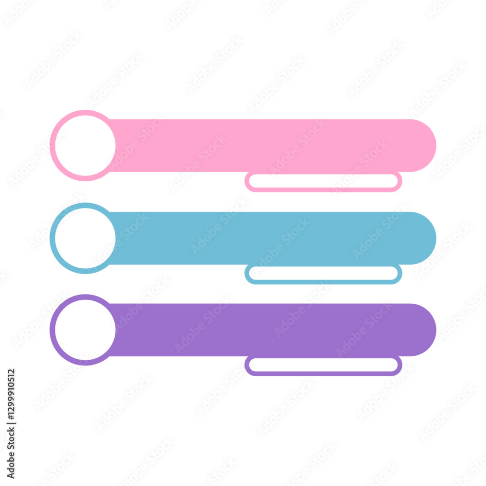 set of web buttons, simple and colorful chart board template set of web buttons, simple and colorful chart board template