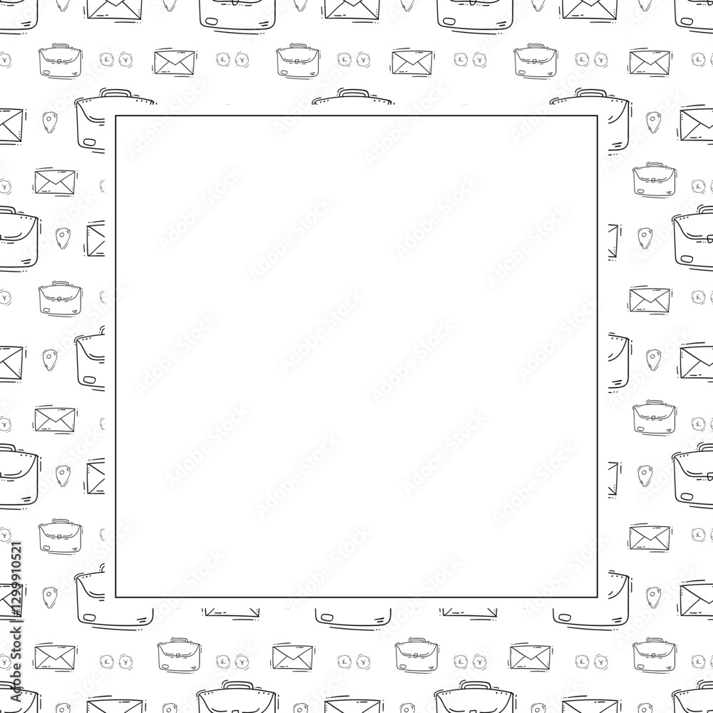 business frame. doodle startup square frame. business background business frame. doodle startup square frame. business background