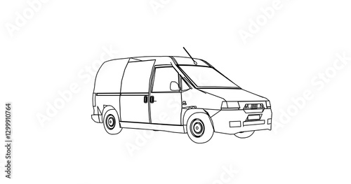 car hand drawing and sketch black and white.	