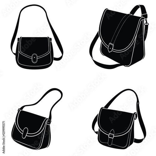 Crossbody Bag silhouette vector