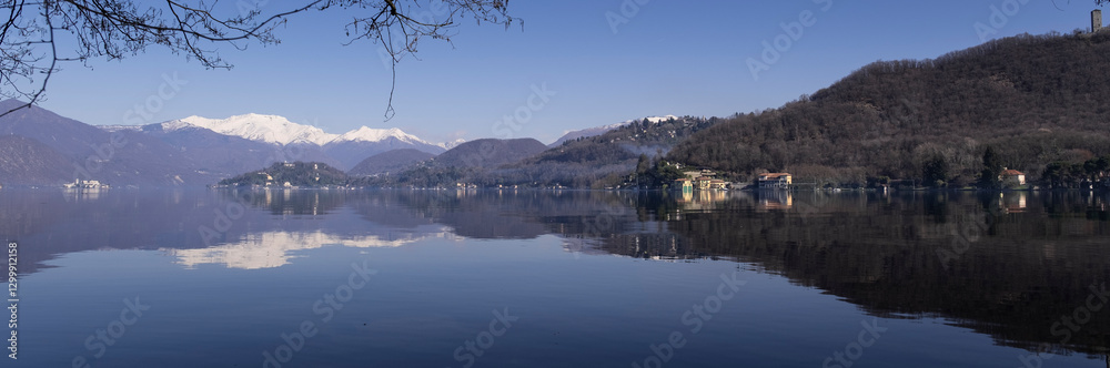 Fototapeta premium The lake of Orta, Piedmont, Italy
