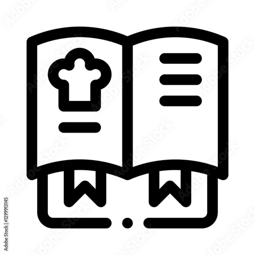 Recipe Book & Open Pages line icon