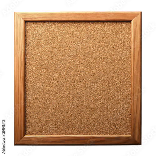 Classic cork board with wooden frame ready for creative brainstorming photo