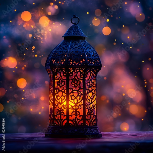 The illuminated lantern is very beautiful and quite interesting