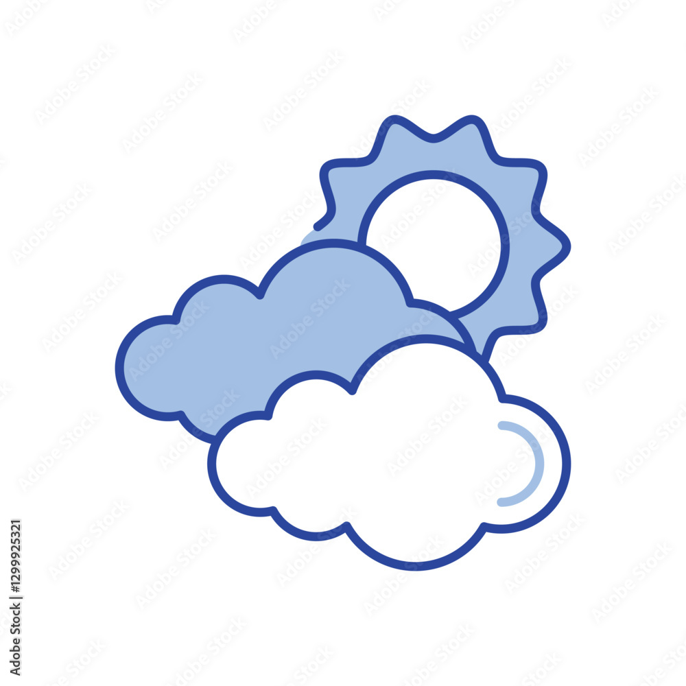 Sunny Intervals Icon vector stock illustration Sunny Intervals Icon vector stock illustration