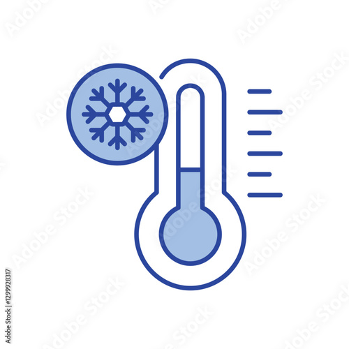 Low Temperature Icon vector stock illustration