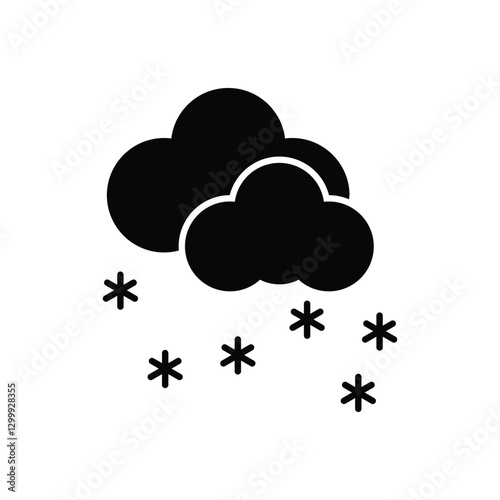 Snow Flurries Icon vector stock illustration