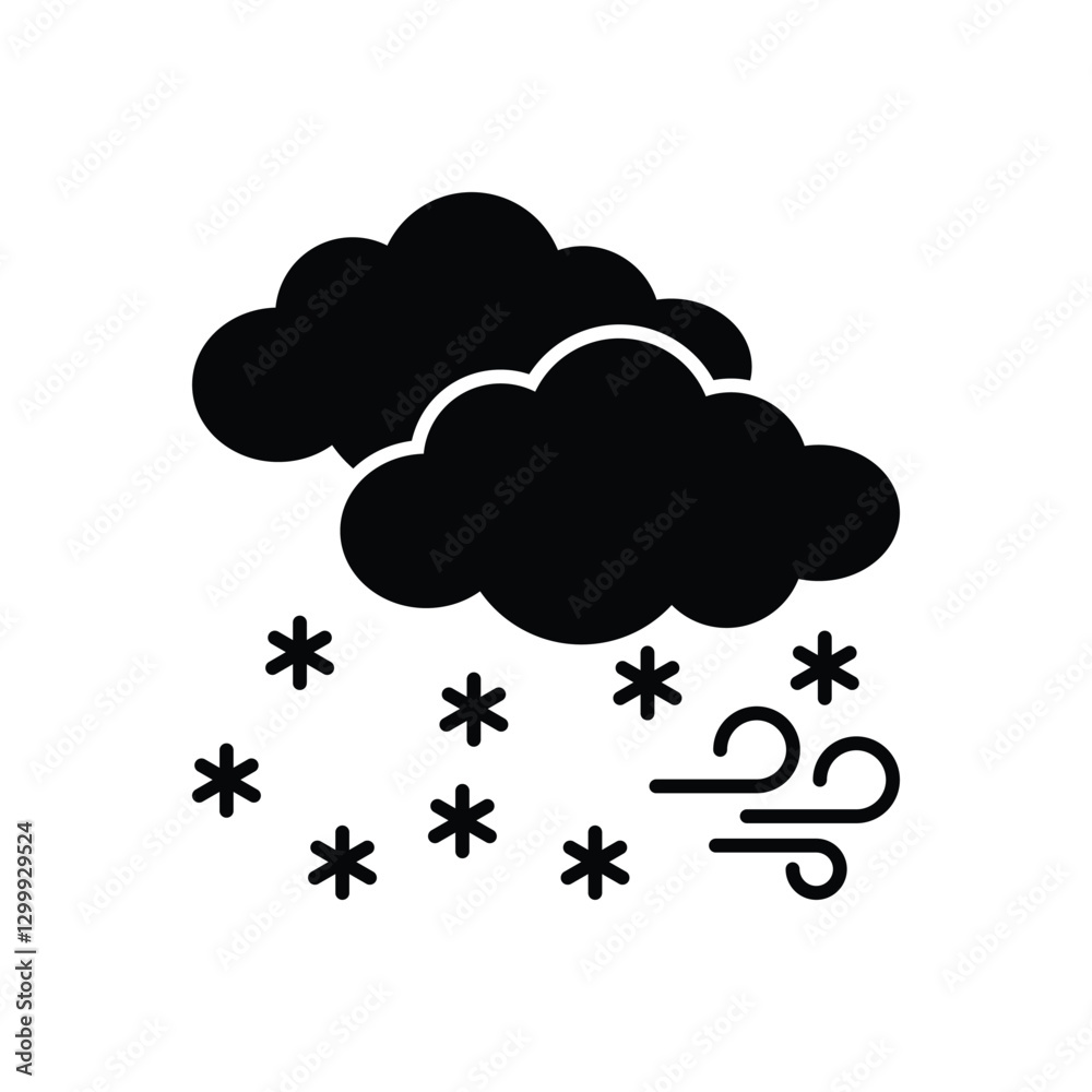 Heavy Snow Icon vector stock illustration Heavy Snow Icon vector stock illustration