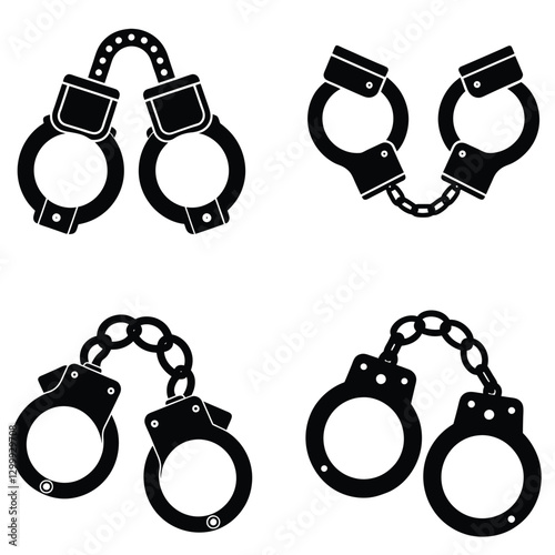 Cuffs silhouette vector
