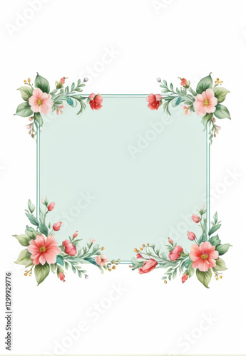 New romantic hand painted floral border material