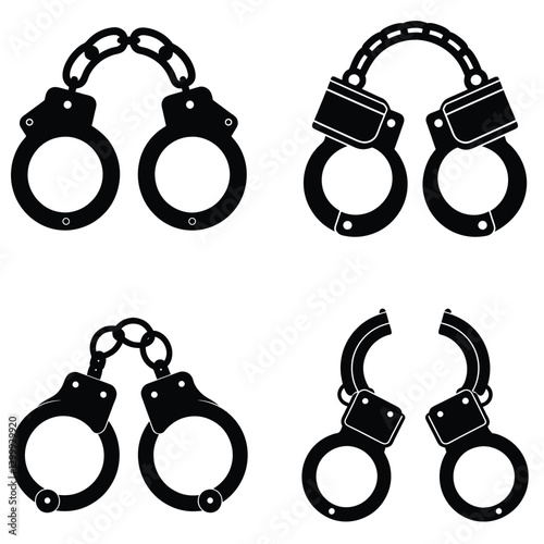Cuffs silhouette vector